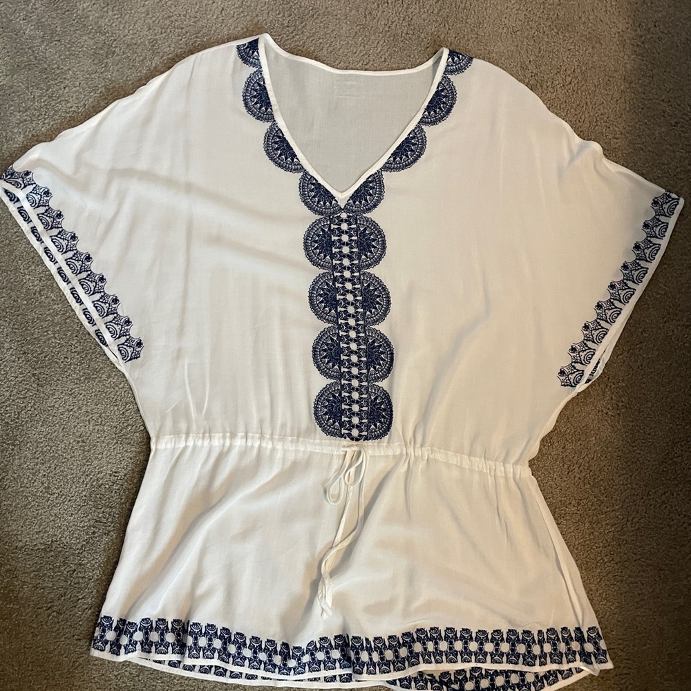 Swim Beach Coverup Midi Dolman Sleeves size L